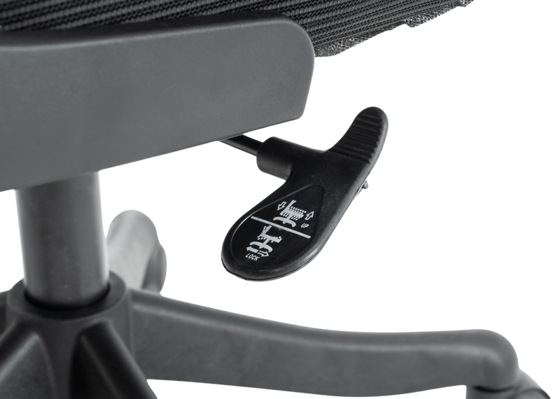 Fotel biurowy ergonomiczny obrotowy siateczkowy bujany krzesło czarny Prime