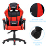 Fotel dla gracza gamingowy kubełkowy krzesło obrotowy czarno-czerwony Prince