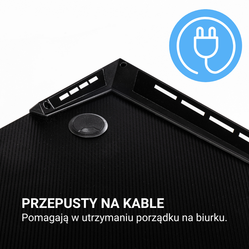 Biurko dla gracza komputerowe gamingowe z podświetleniem LED 120x60 czarno-czerwone Hermes