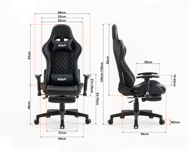 Fotel dla gracza gamingowy ergonomiczny krzesło z podnóżkiem czarny Zeus Carbon