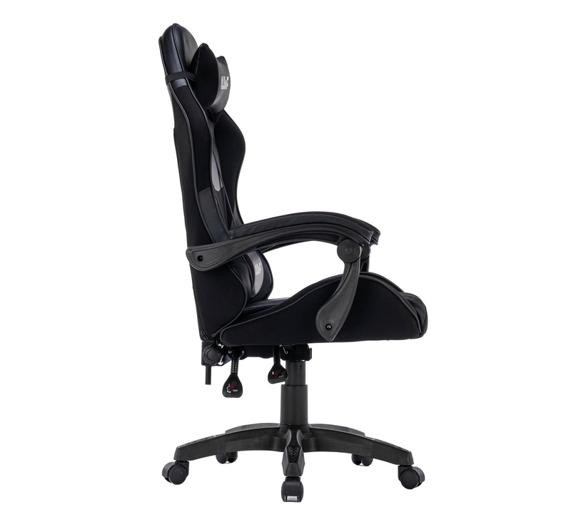 Fotel dla gracza gamingowy krzesło ergonomiczny obrotowy biurowy czarny King