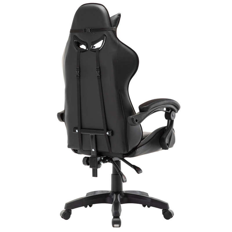 Fotel biurowy dla gracza gamingowy krzesło kubełkowe obrotowy czarny Vito