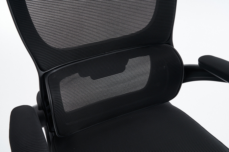 Fotel biurowy ergonomiczny obrotowy siateczkowy bujany krzesło czarny Classic