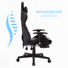 Fotel dla gracza gamingowy ergonomiczny krzesło biurowe z podnóżkiem czarny Corpo