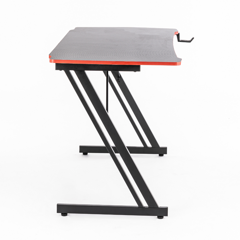 Biurko dla gracza komputerowe gamingowe 120x60 czarno-czerwone Ares