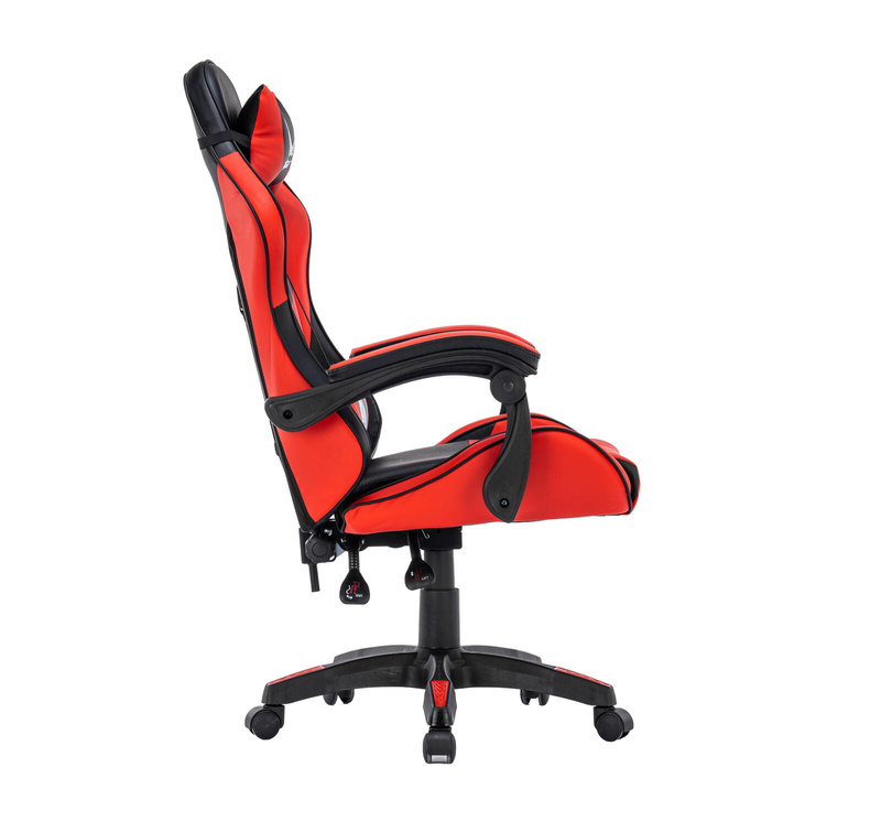 Fotel dla gracza gamingowy kubełkowy krzesło obrotowy czarno-czerwony Prince