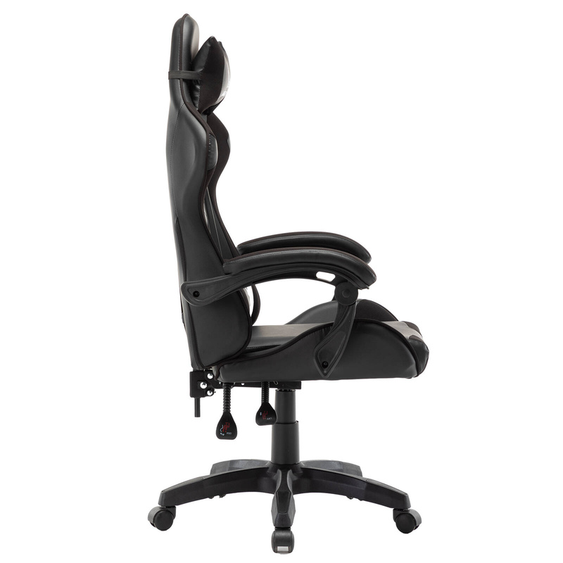 Fotel biurowy dla gracza gamingowy krzesło kubełkowe obrotowy czarny Vito