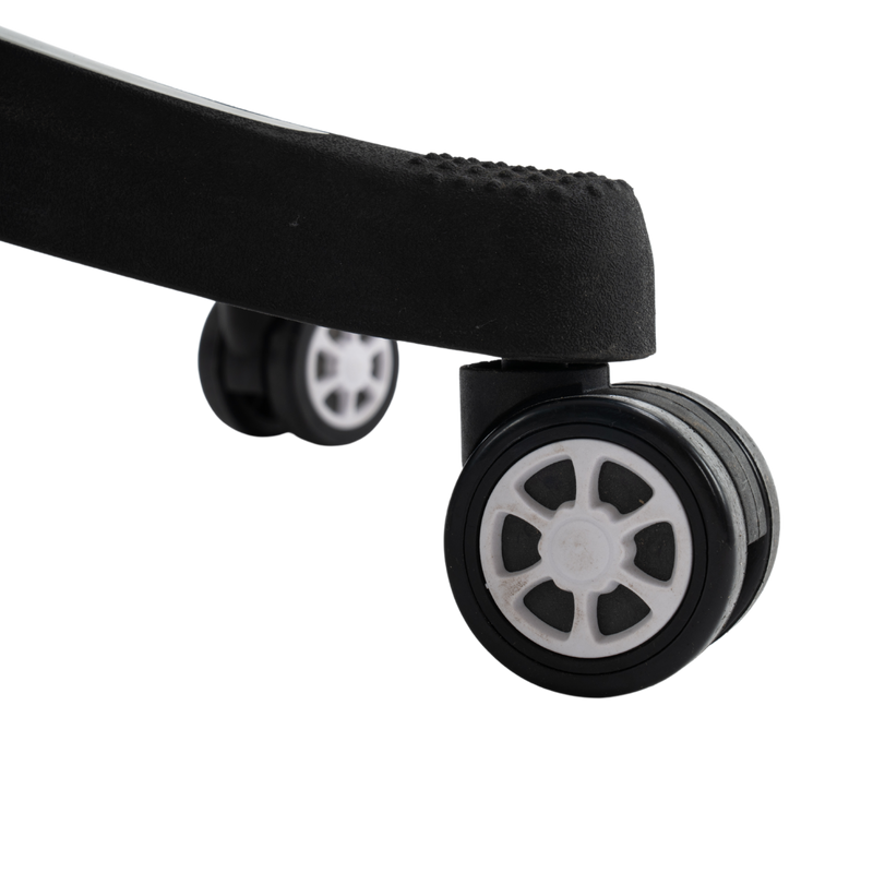 Fotel dla gracza gamingowy ergonomiczny krzesło z podnóżkiem biało-czarny Cyber