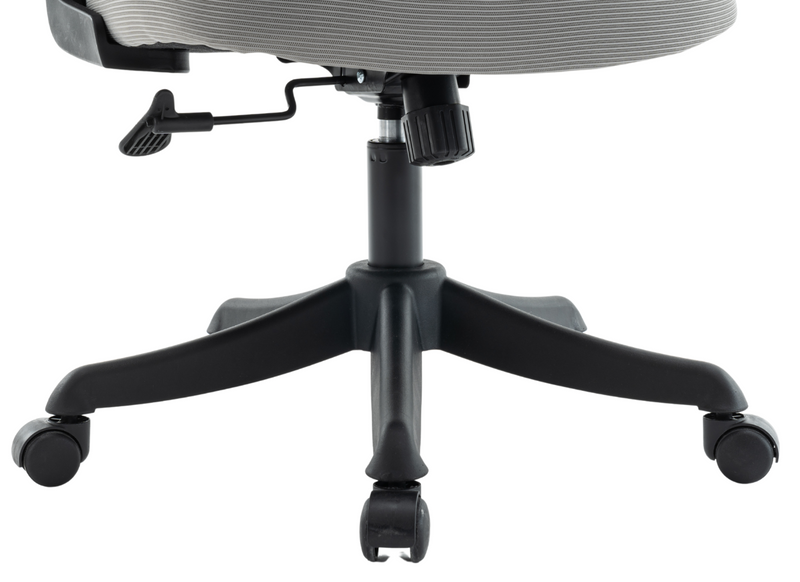 Fotel biurowy ergonomiczny obrotowy siateczkowy bujany krzesło szary Prime