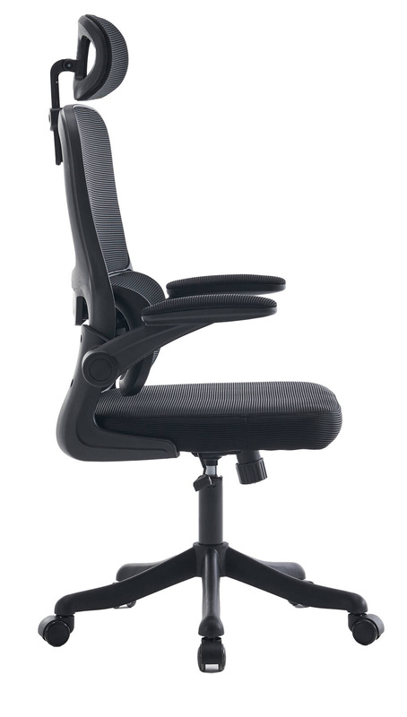 Fotel biurowy ergonomiczny obrotowy siateczkowy bujany krzesło czarny Classic