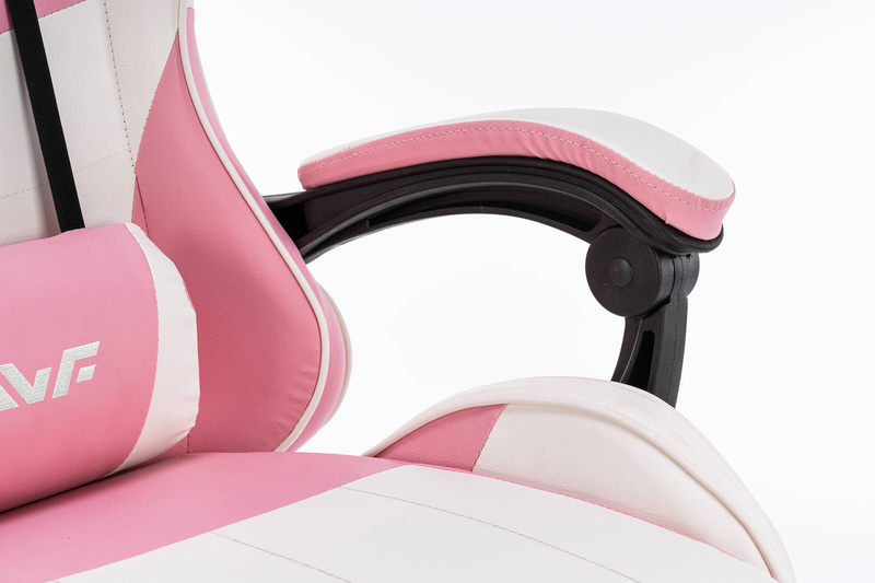Fotel dla gracza gamingowy krzesło obrotowe biurowe biało-różowy Queen