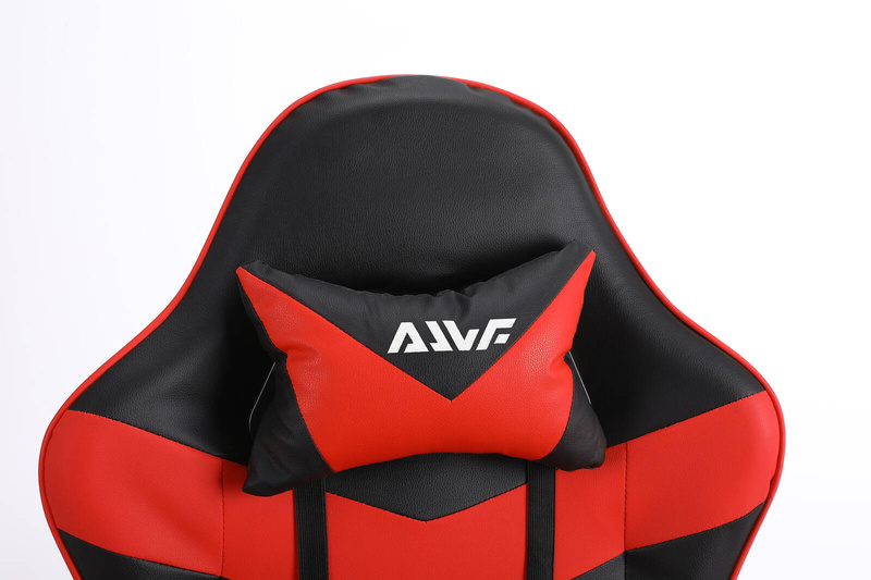 Fotel dla gracza gamingowy krzesło kubełkowy mocny ergonomiczny biurowy czarno-czerwony Milan