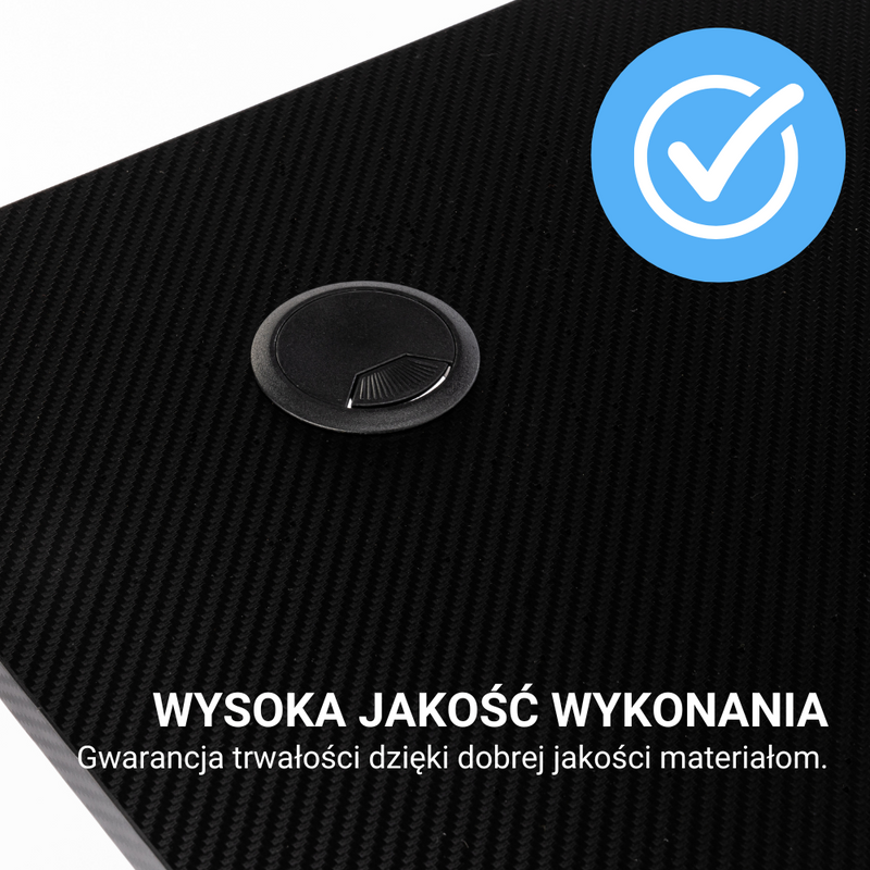 Biurko dla gracza komputerowe gamingowe 120x60 czarne Artemis