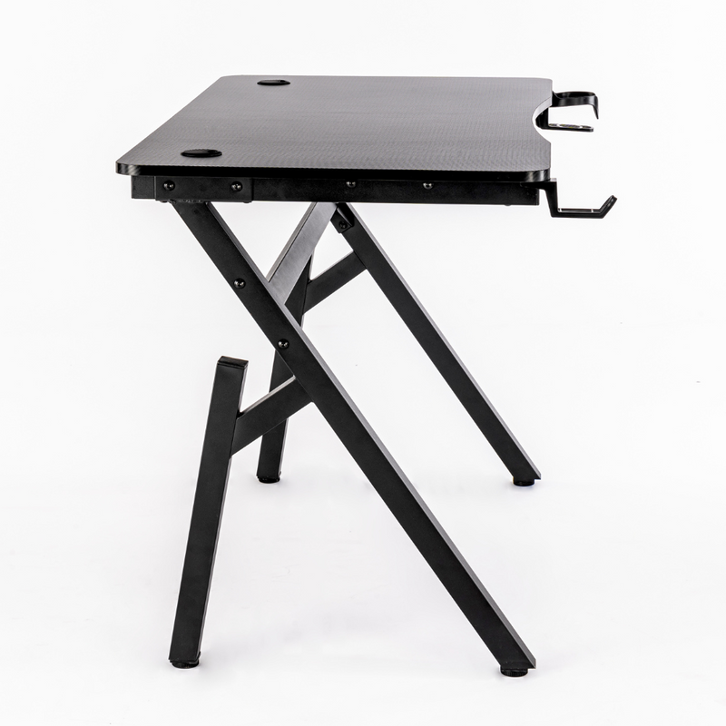 Biurko dla gracza komputerowe gamingowe 120x60 czarne Artemis