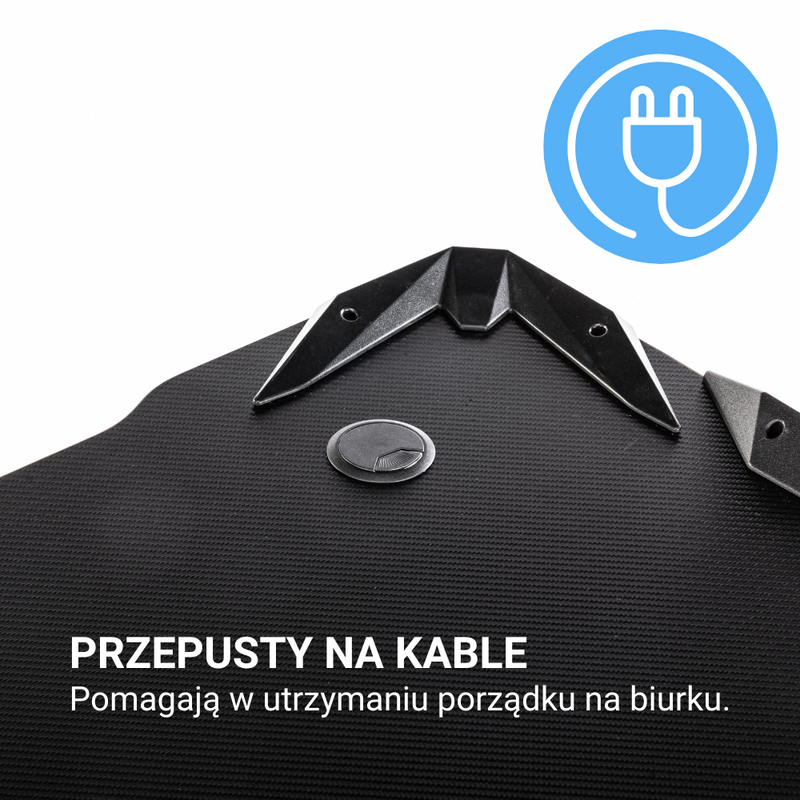 Biurko dla gracza komputerowe gamingowe LED 120x60 czarne Apollo