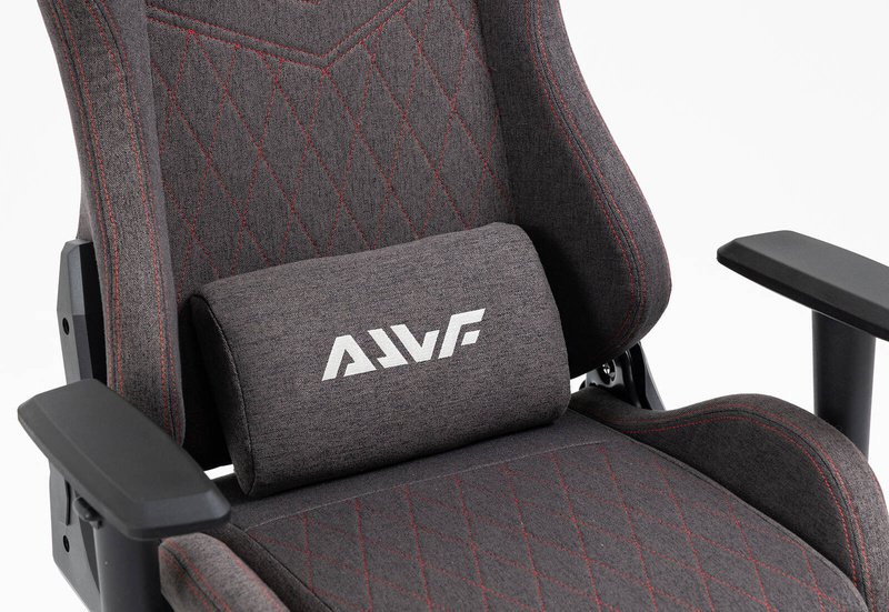 Fotel dla gracza gamingowy kubełkowy materiałowy ergonomiczny krzesło z podnóżkiem brązowy Modern