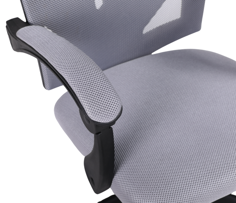 Fotel biurowy ergonomiczny obrotowy siateczkowy mesh krzesło szary Nexus