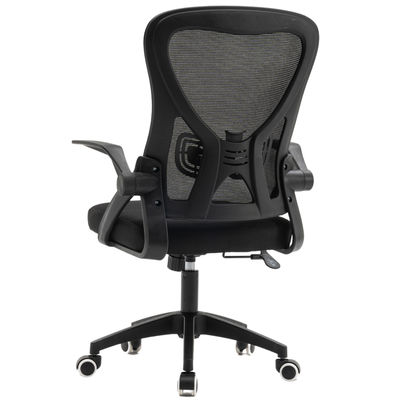 Fotel biurowy ergonomiczny obrotowy siateczkowy bujany krzesło czarny Simple