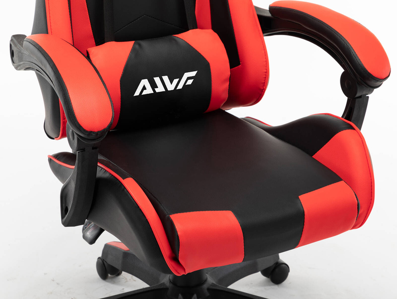 Fotel gramingowy krzesło dla gracza biurowy kubełkowy obrotowy czarno-czerwony Vito