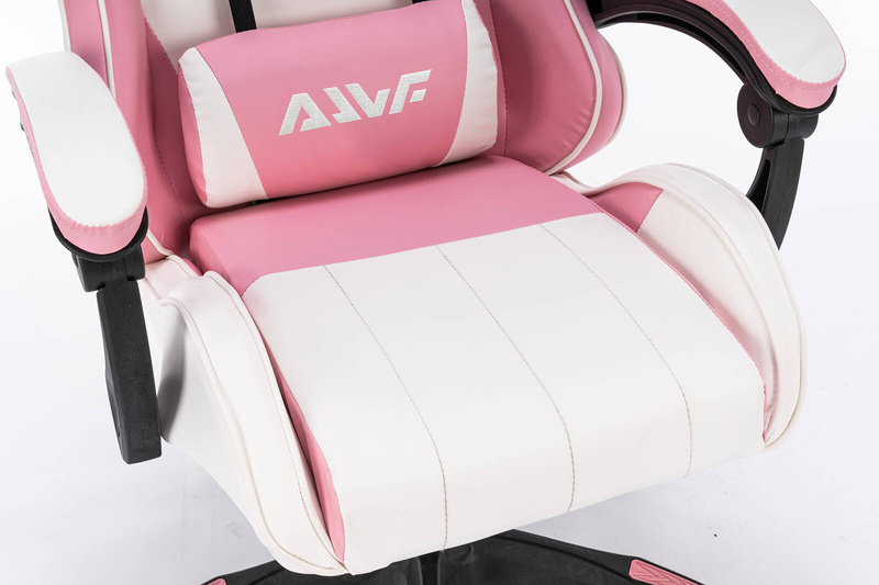 Fotel dla gracza gamingowy krzesło obrotowe biurowe biało-różowy Queen