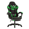 Fotel dla gracza gamingowy biurowy ergonomiczny z podnóżkiem krzesło obrotowe zielono-czarny Sienna