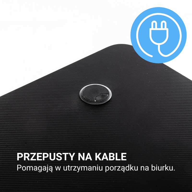 Biurko dla gracza komputerowe gamingowe 120x60 czarne Hades