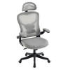 Fotel biurowy ergonomiczny obrotowy siateczkowy bujany krzesło szary Prime