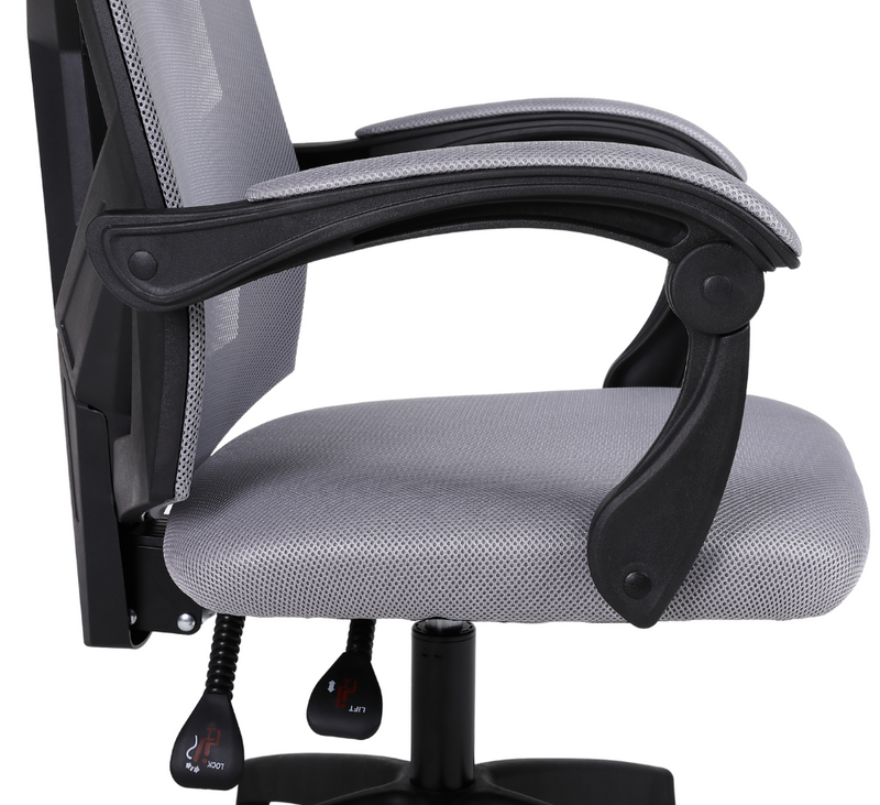 Fotel biurowy ergonomiczny obrotowy siateczkowy mesh krzesło szary Nexus