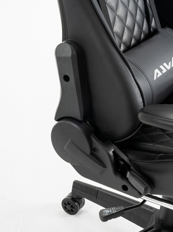 Fotel dla gracza gamingowy ergonomiczny krzesło z podnóżkiem czarny Zeus Carbon