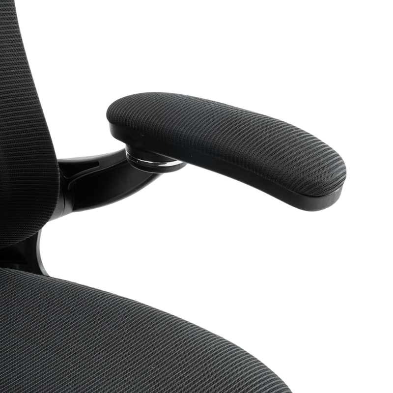 Fotel biurowy ergonomiczny obrotowy siateczkowy bujany krzesło czarny Prime