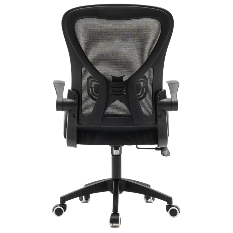 Fotel biurowy ergonomiczny obrotowy siateczkowy bujany krzesło czarny Simple