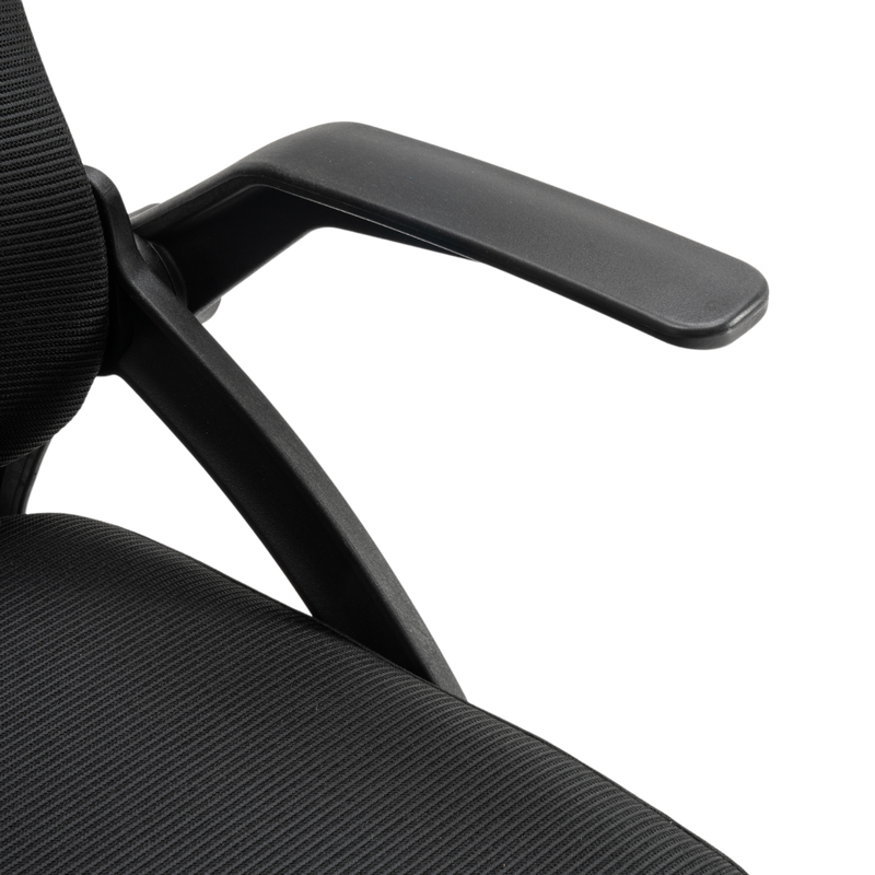 Fotel biurowy ergonomiczny obrotowy siateczkowy bujany krzesło czarny Simple