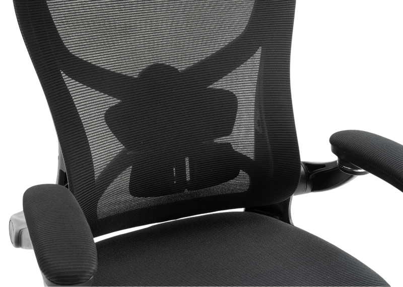 Fotel biurowy ergonomiczny obrotowy siateczkowy bujany krzesło czarny Prime