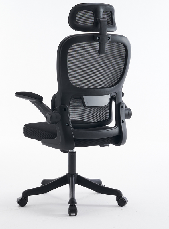 Fotel biurowy ergonomiczny obrotowy siateczkowy bujany krzesło czarny Classic