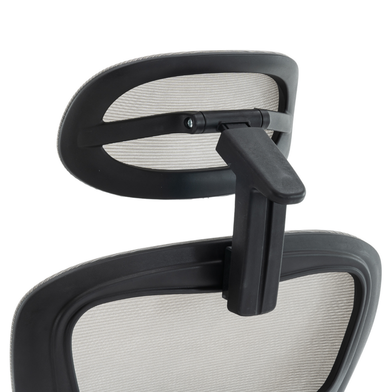 Fotel biurowy ergonomiczny obrotowy siateczkowy bujany krzesło szary Prime