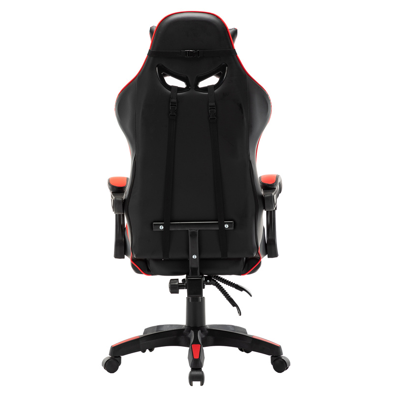 Fotel gramingowy krzesło dla gracza biurowy kubełkowy obrotowy czarno-czerwony Vito