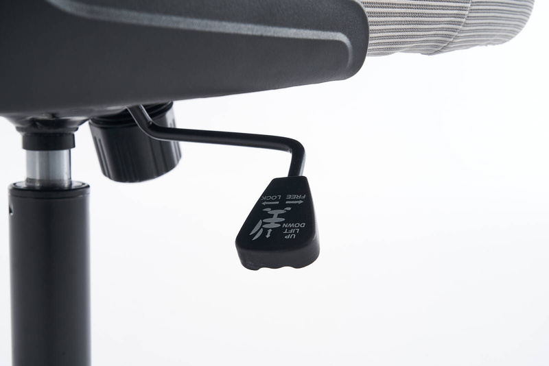 Fotel biurowy ergonomiczny obrotowy siateczkowy bujany szaro-czarny Classic