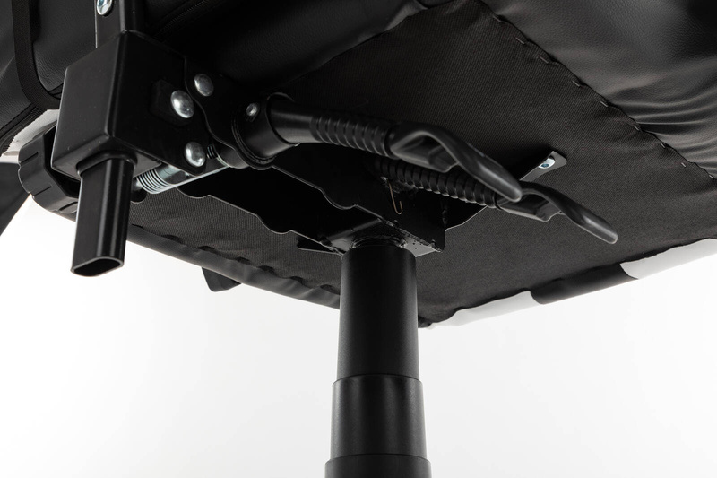 Fotel gamingowy krzesło dla gracza kubełkowy biurowy obrotowy czarno-biały Vito