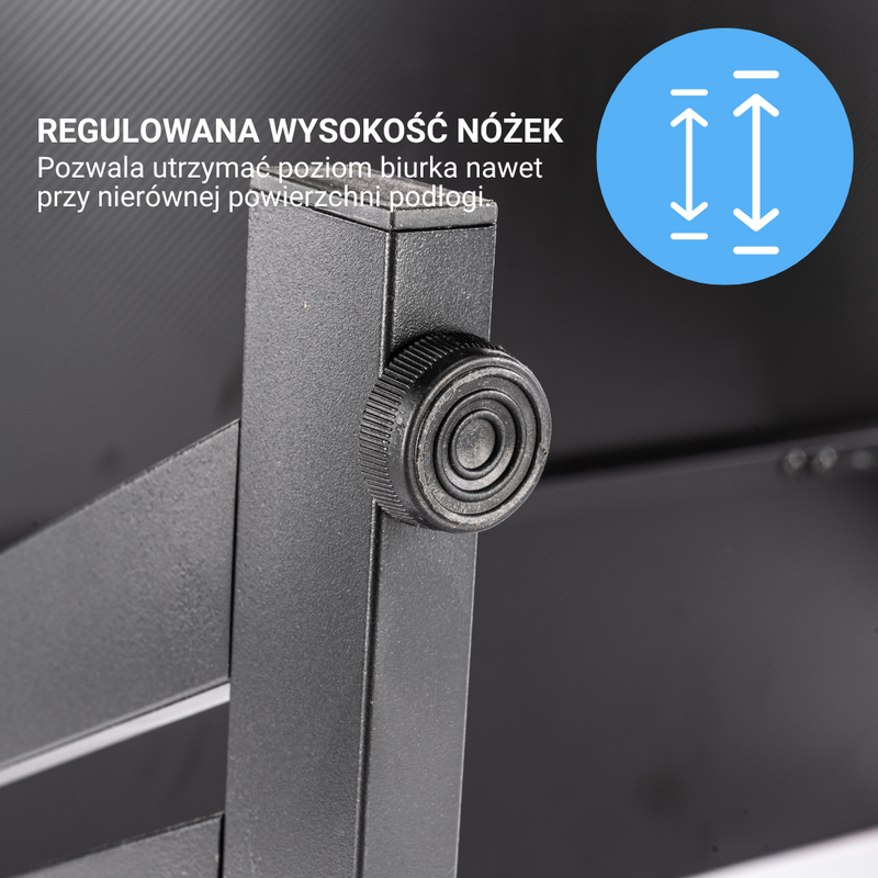 Biurko dla gracza komputerowe gamingowe 120x60 czarno-czerwone Ares