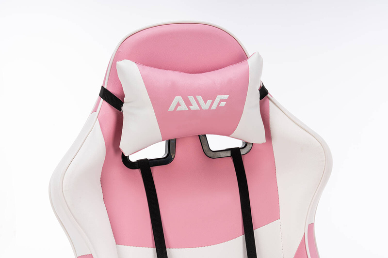 Fotel dla gracza gamingowy krzesło obrotowe biurowe biało-różowy Queen