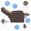 Fotel rozkładany wypoczynkowy relaksacyjny brązowy Ohio