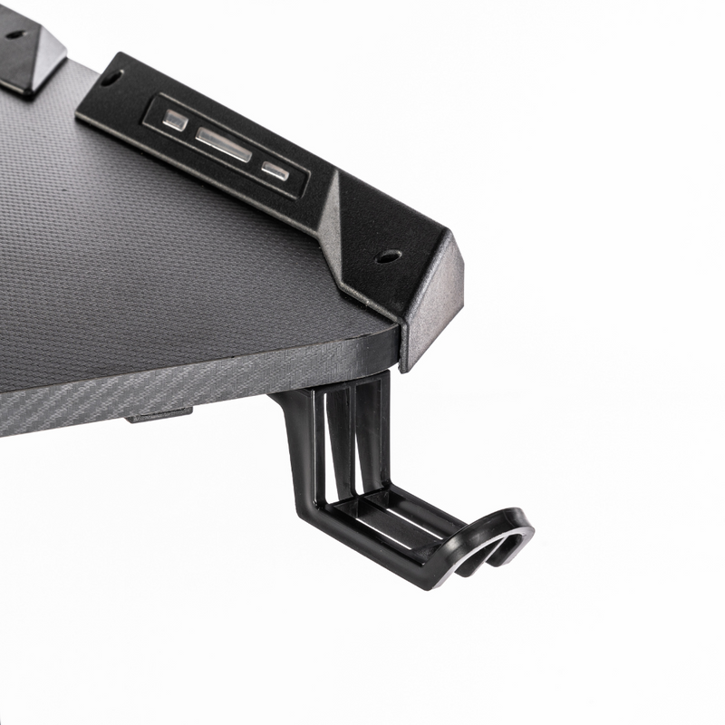 Biurko dla gracza komputerowe gamingowe LED 120x60 czarne Apollo