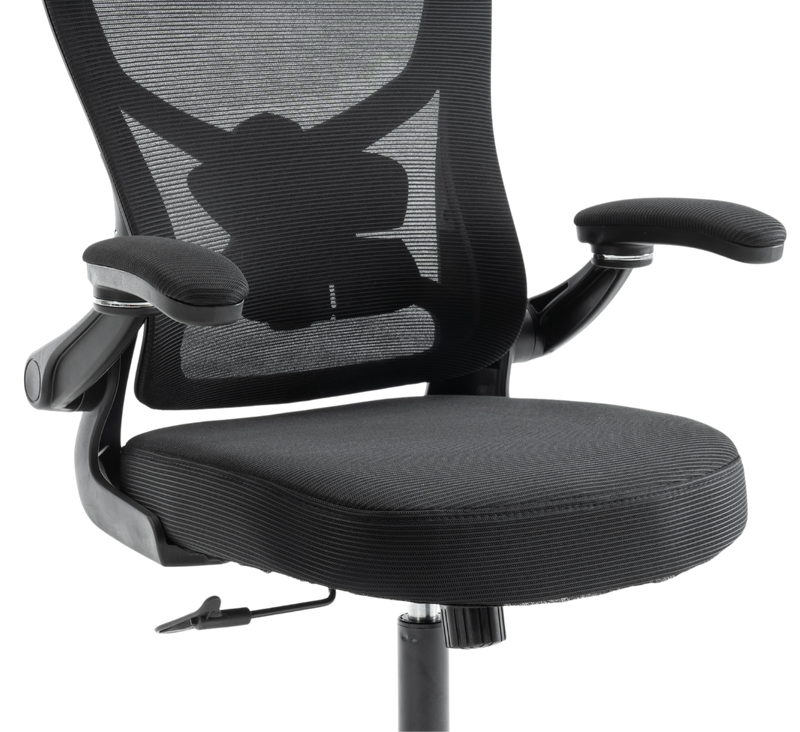Fotel biurowy ergonomiczny obrotowy siateczkowy bujany krzesło czarny Prime
