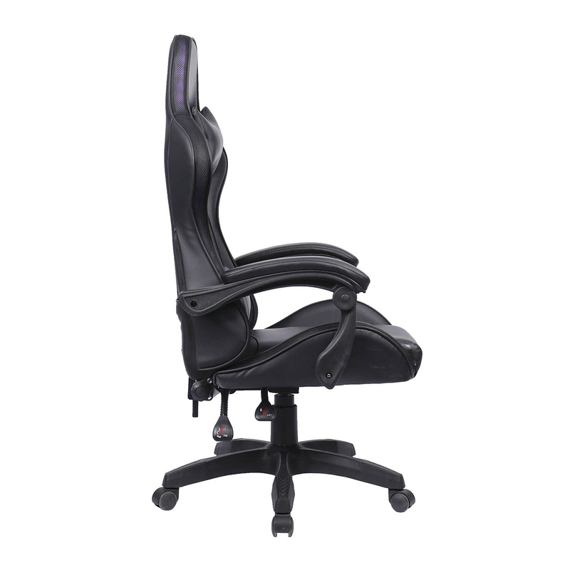 Fotel gamingowy krzesło dla gracza kubełkowy ergonomiczny biurowy czarny LED Funky