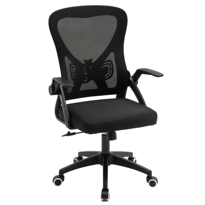 Fotel biurowy ergonomiczny obrotowy siateczkowy bujany krzesło czarny Simple