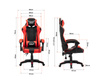 Fotel gramingowy krzesło dla gracza biurowy kubełkowy obrotowy czarno-czerwony Vito