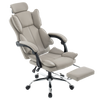 Fotel ergonomiczny biurowy obrotowy z podnóżkiem do biurka szary Office