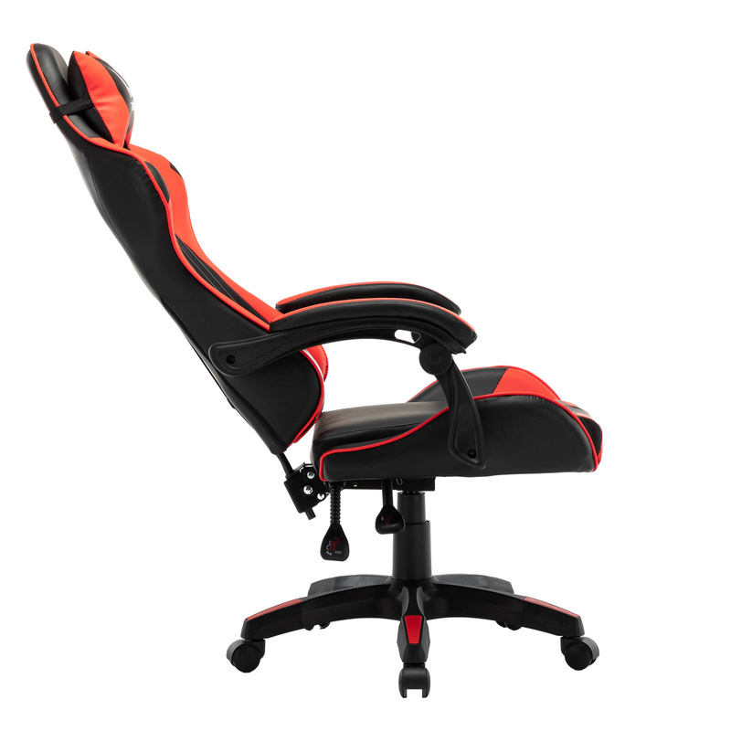Fotel gramingowy krzesło dla gracza biurowy kubełkowy obrotowy czarno-czerwony Vito