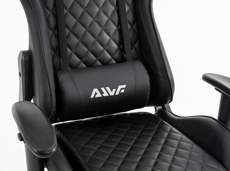 Fotel dla gracza gamingowy ergonomiczny krzesło z podnóżkiem czarny Zeus Carbon