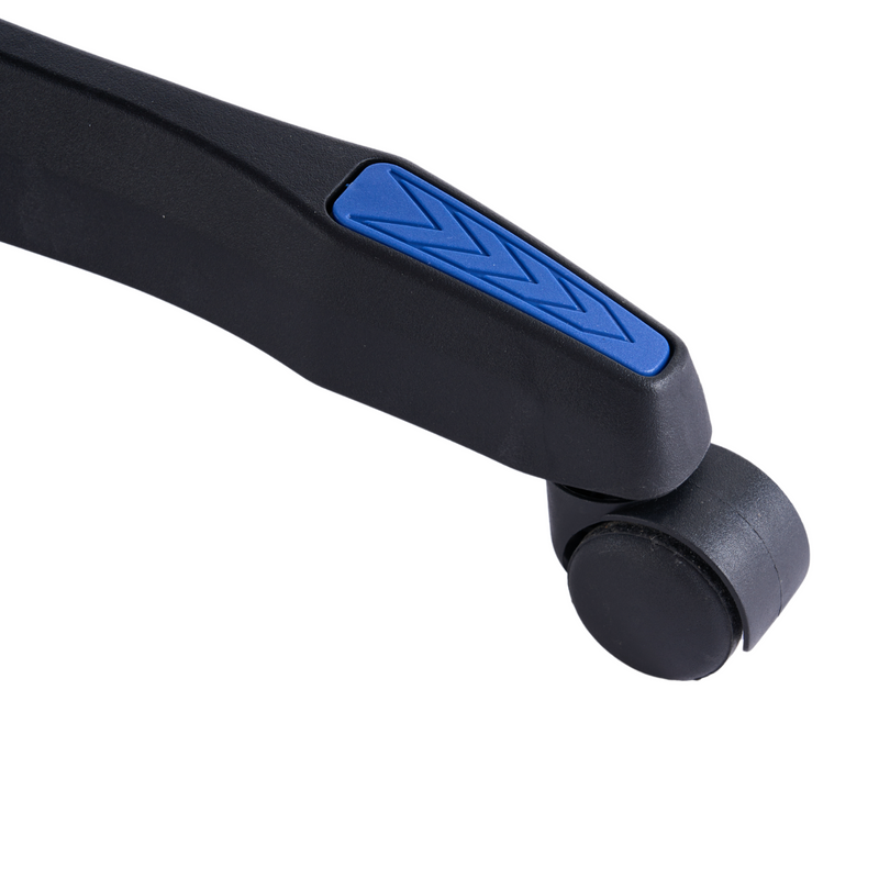 Fotel gamingowy z podnóżkiem zamszowy materiałowy krzesło dla gracza biurowy ergonomiczny szaro-niebieski Empo